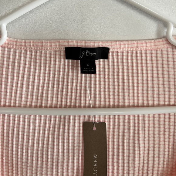 NWT Women’s White Pink J.Crew Stripe Blouse Top Size Small - Picture 2 of 7